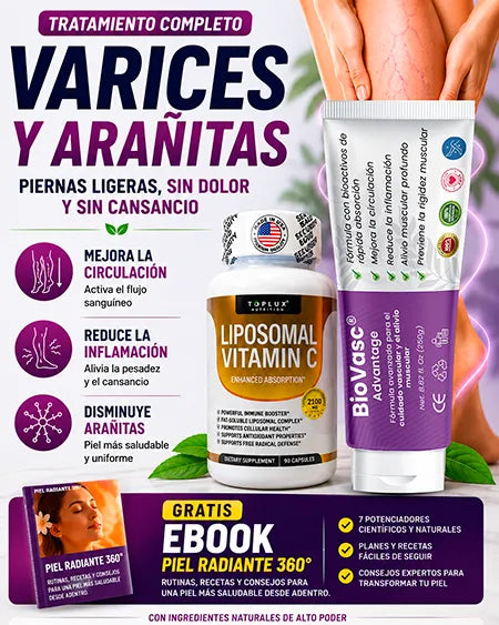 Programa Circulación Piernas Biovasc Liposomal y Ebook Gratis