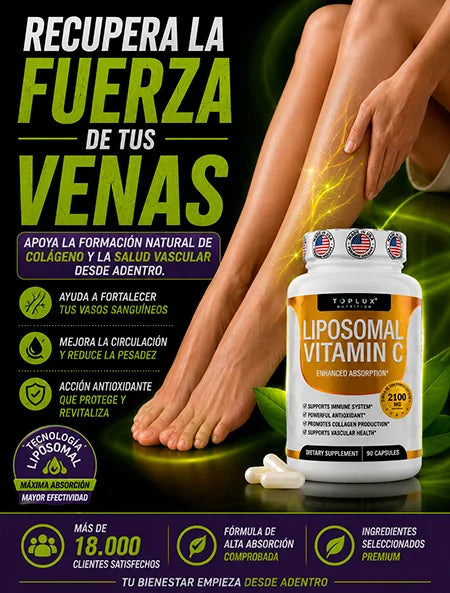 Liposomal Vitamin C Toplux 90 Cápsulas Alta Absorción