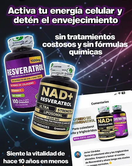 Combo NAD+ y Resveratrol | Energía Celular y Antioxidantes