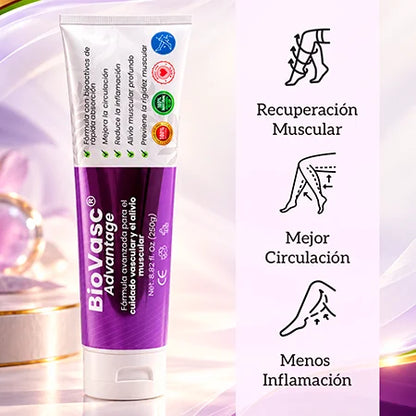 BioVasc Advantage | Crema Gel para Piernas Cansadas y pesadas 250 g