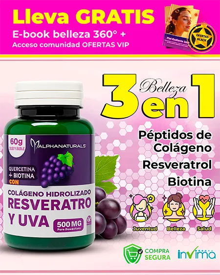 Resveratrol + Colágeno + UVA | Fórmula 3 en 1