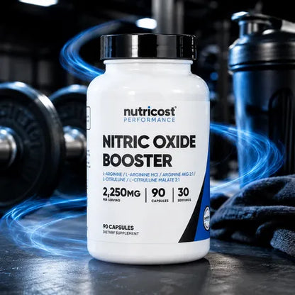 Óxido Nítrico Nutricost 2250mg L-Arginina L-Citrulina 90 Cápsulas
