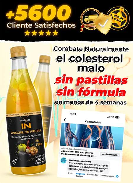 Vinagre con Enzimas Naturales – Limpieza Interna y Apoyo al Colesterol